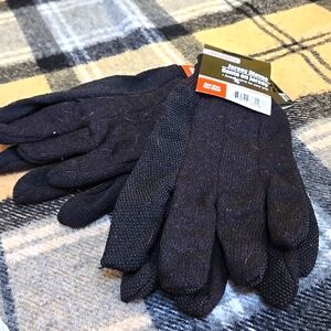 MENS JERSEY GLOVES W DOTTED PALMS FOR EASY GRIP NWT - 2 PAIRS BY TOOL BENCH